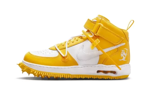 Off-White™ × Nike Air Force 1 Mid SP 最新配色「Varsity Maize」鞋款曝光