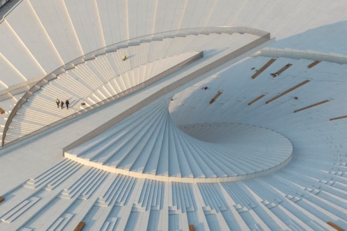 Snøhetta 打造上海大歌剧院,壮观螺旋屋顶地标预计 2026 年底开幕