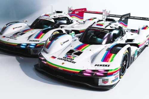 保时捷 Porsche 以经典 Apple Computer 彩虹涂装战 Laguna Seca