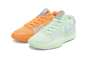 率先近赏 Nike Ja 1 全新鸳鸯配色「Bright Mandarin/Vapor Green」鞋款