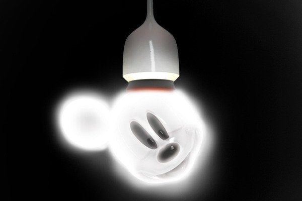 米奇老鼠概念灯泡