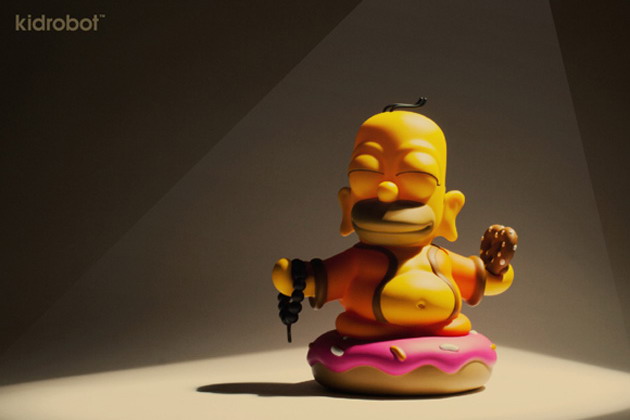 Kidrobot - 辛普森家庭 Homer Buddha 成佛玩具