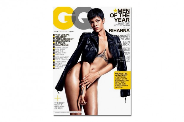 Rihanna 在智族 GQ 2012 十二月 “Man of the Year” 特刊担任封面人物展现诱人身材