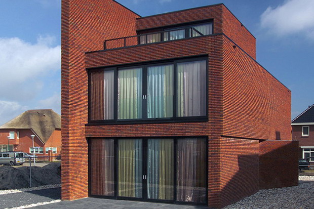 丹麦知名建筑设计单位 123DV 打造 Brick Wall House 独特设计住宅建筑