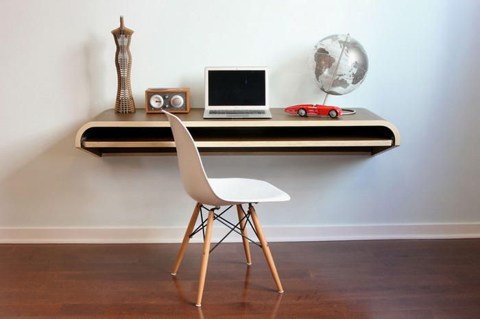 Orange22 Design Lab 打造 Minimal Float Wall Desk 书桌