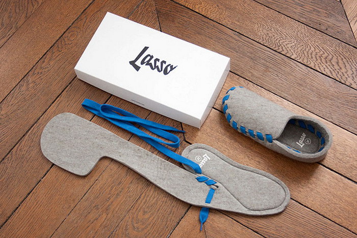 Lasso：一根鞋带就能组装而成的羊毛毡拖鞋