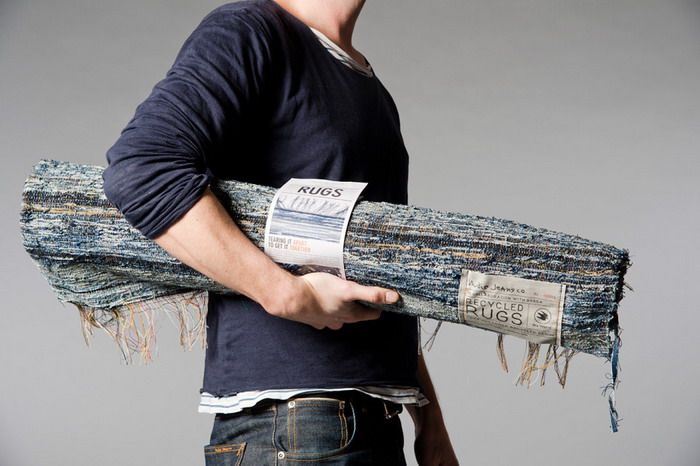 Nudie Jeans Post Recycled Denim Rugs 环保丹宁地毯