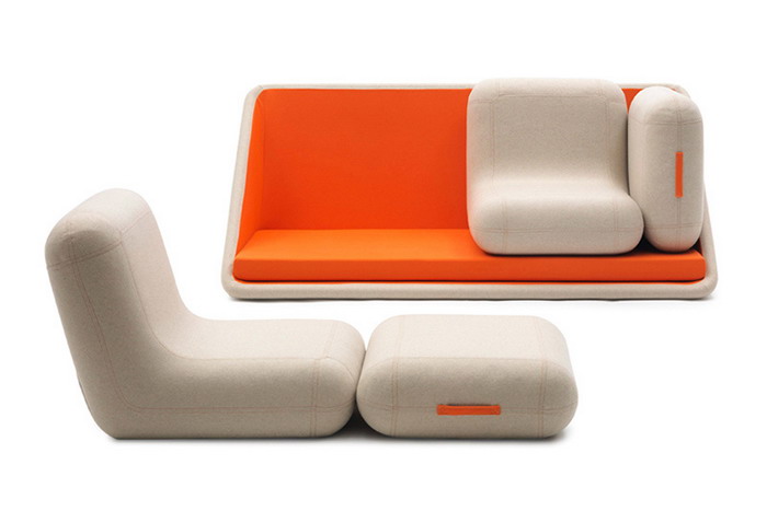 Matali Crasset 为 Campeggi 设计 “Concentré de Vie” Modular Sofa 沙发组合