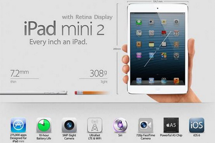 苹果 iPad mini 2 或将会延期至 2014 年发布