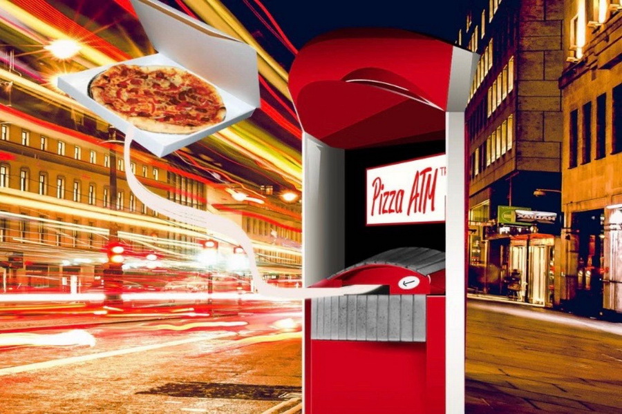 美国大学安置 Pizza ATM 机服务学生