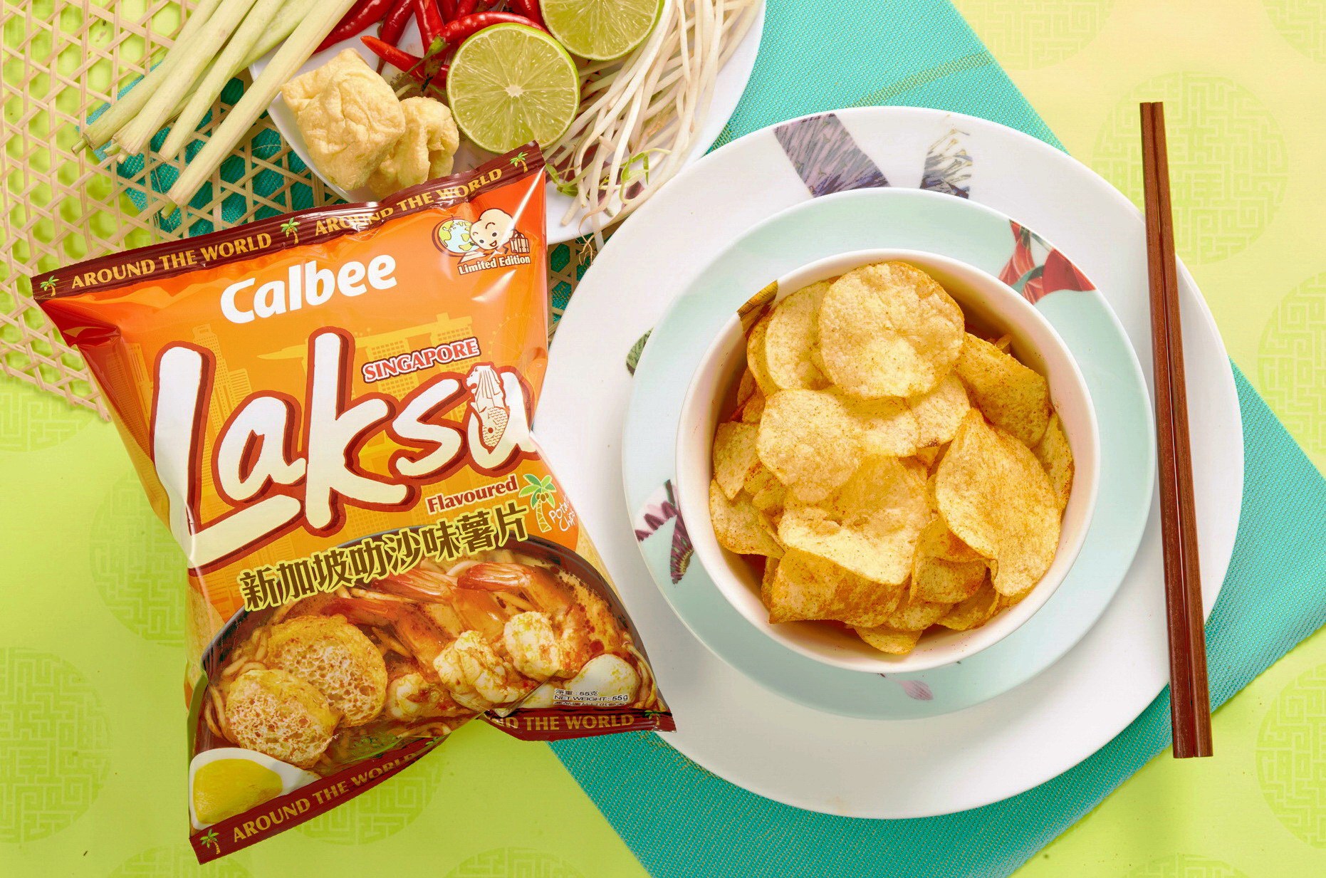 Calbee 推出全新期间限定「新加坡叻沙味」薯片