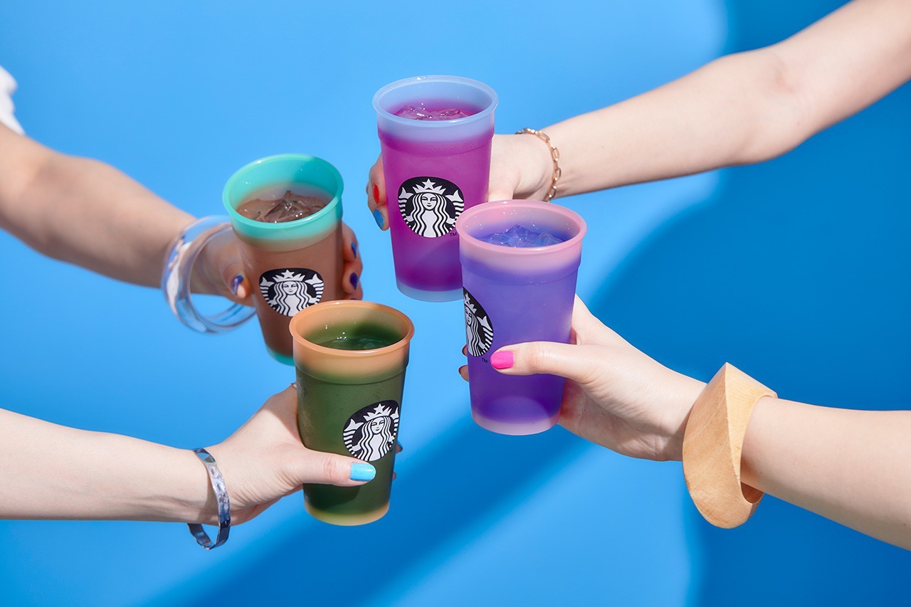 Starbucks Japan 推出「NOFILTER」四款冷饮变色杯具