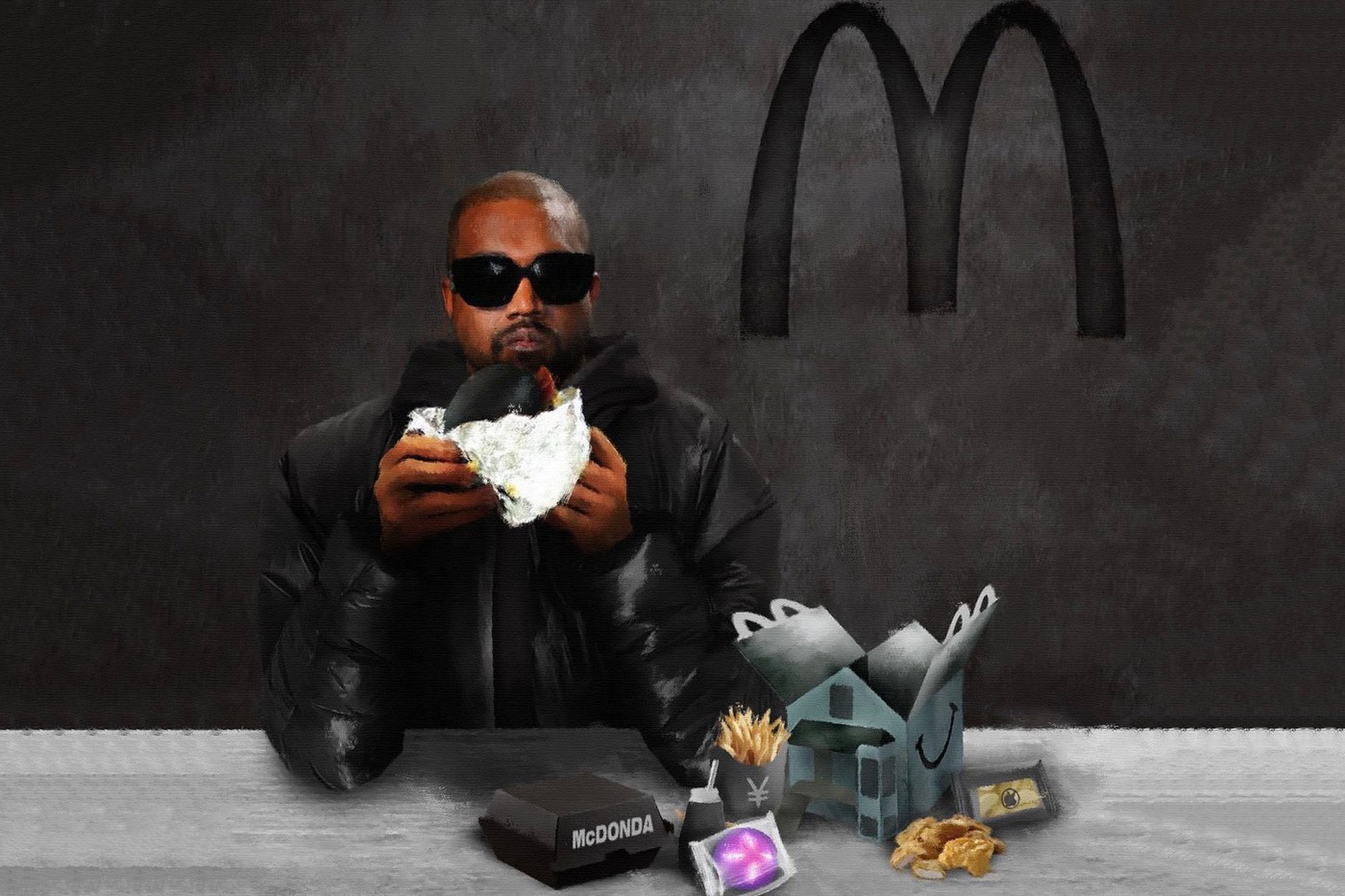 艺术家率先发布 Kanye West × McDonald's 联名套餐创作「The HappYe Meal」