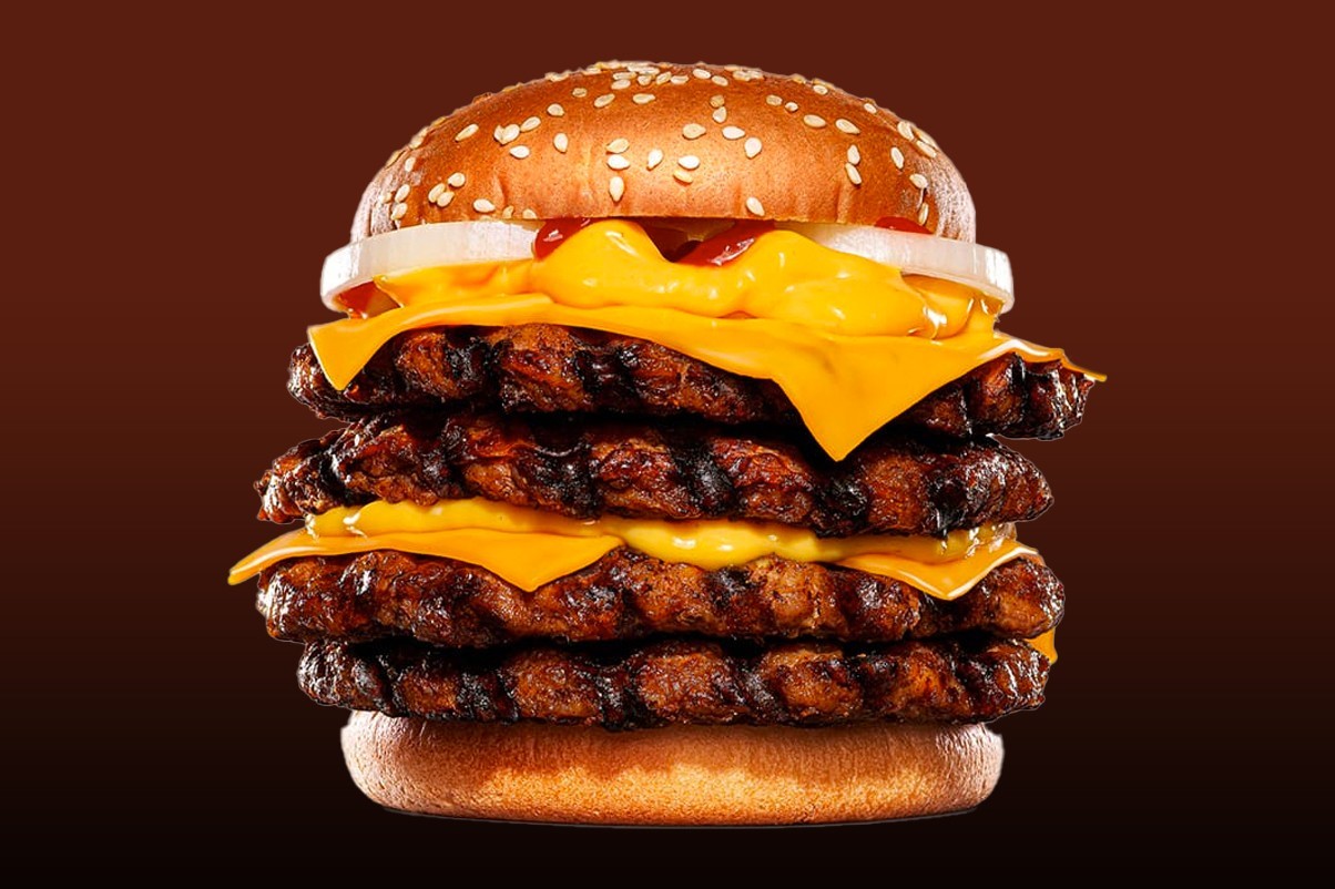 日本汉堡王 Burger King 限时推出「重达一磅火烤牛肉」起司汉堡