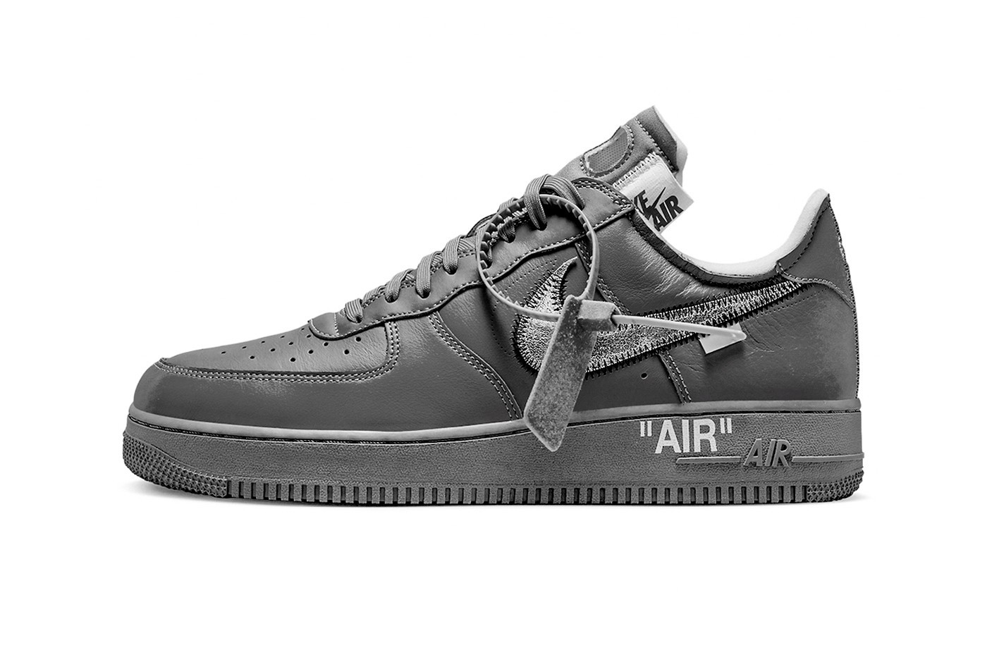 Off-White™ × Nike Air Force 1 全新联名配色「Grey」鞋款率先曝光