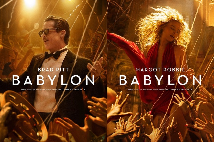 Brad Pitt 与 Margot Robbie 主演 Damien Chazelle 最新电影《巴比伦》角色海报释出