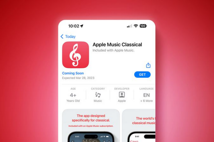 苹果 Apple Music Classical 已上架 App Store，3 月 28 日推出