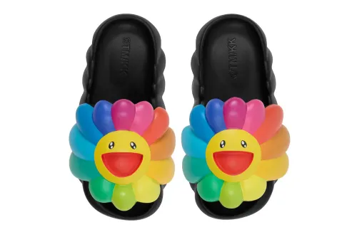 Takashi Murakami Ohana Hatake Full-Bloom Slipper 推出「Rainbow」配色鞋款