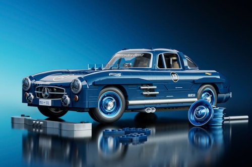 Mattel Brick Shop 推出全新 Mercedes-Benz 300 SL 积木模型