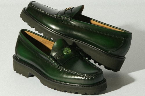 HUF x G.H. Bass Larson 乐福鞋，黑变绿「Chameleon」皮革愈穿愈味