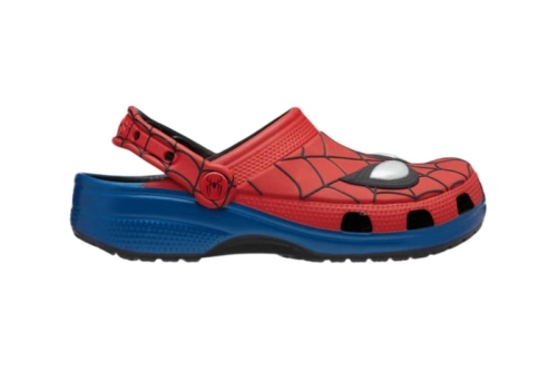 「Spider-Man」 × Crocs Classic Clog:Earth-616 战衣化身蜘蛛网洞洞鞋