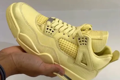 J Balvin × Air Jordan 4「Lemonade」鞋款细节近赏