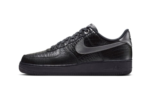 Nike 为 Air Force 1 Low「Triple Black Croc」鞋款注入奢华鳄鱼纹质感
