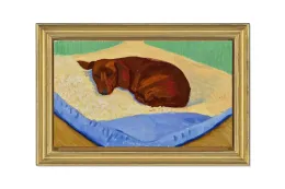 David Hockney 罕见小狗画作于 Christie's 以 300 万美元拍出