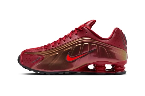 这双 Nike Shox R4 化身「Iron Man」钢铁侠配色鞋款登场