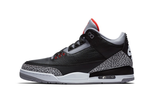 率先预览 Air Jordan 3 人气配色黑水泥「Black Cement」鞋款