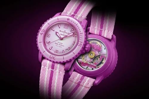 Swatch 携手 Blancpain 推出全新联名表款「PINK OCEAN」