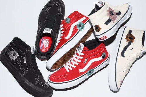 Supreme × Nate Lowman × Vans Skate Grosso Mid 三方联名系列鞋款正式发售