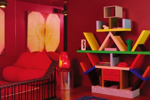意大利 Radical Design 霸气进驻纽约 Townhouse：从 Gufram Cactus 到 Memphis Carlton 书柜