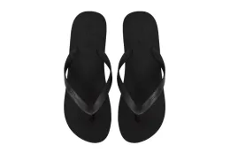 JJJJound「Black Linen」胶囊系列 Flip Flop 全黑人字拖