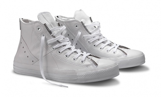 Schott NYC × Converse 联名推出 Chuck Taylor All Star 全白皮革鞋款