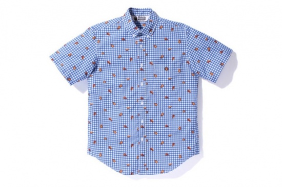 A Bathing Ape Baby Milo Gingham 短袖衬衫