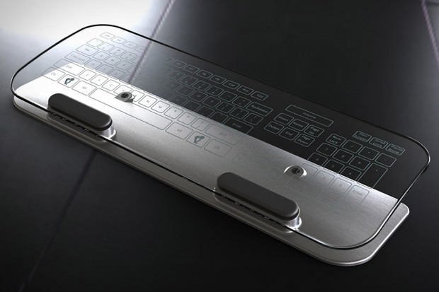 Kickstarter 钢化玻璃键盘鼠标设计