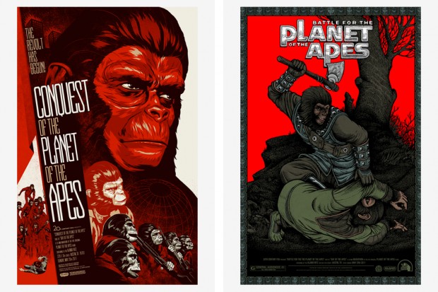 艺术家重新演绎的《Planet of the Apes》决战猩球海报