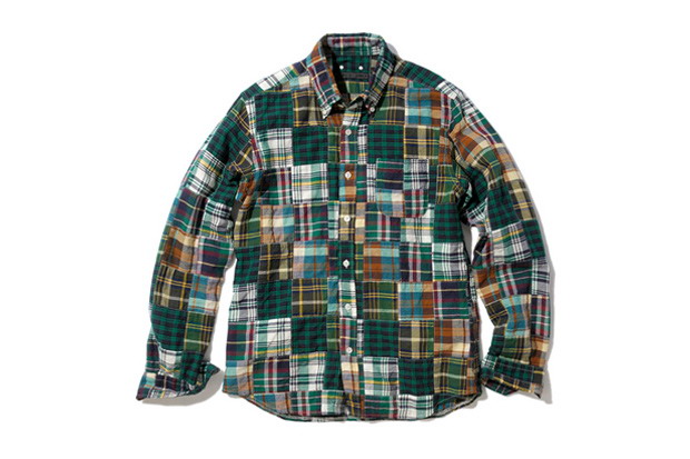 SOPHNET. 拼布格纹衬衫 L/S MADRAS PATCHWORK BD SHIRT