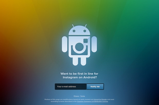 知名拍照应用软件 Instagram for Android 放出预注册页面
