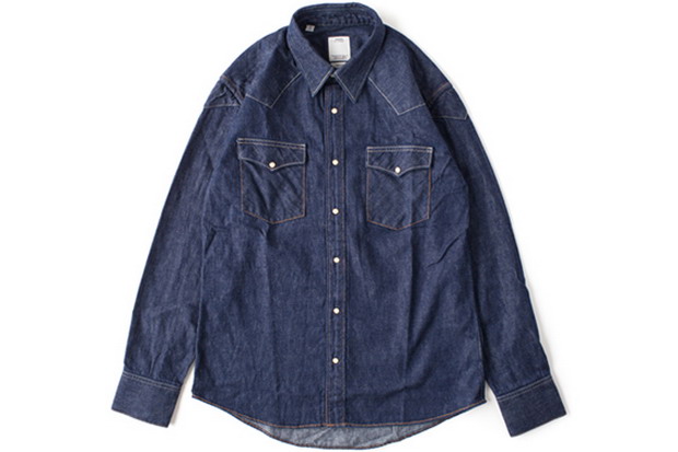 F.I.L. 限定 visvim SS FOUR CORNERS SHIRT ONE WASH 丹宁衬衫