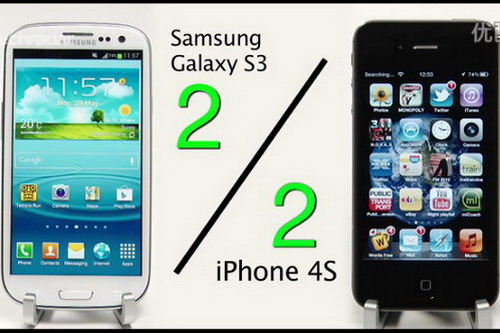 三星 Galaxy S3 vs 苹果 iPhone 4S 速度对比视频