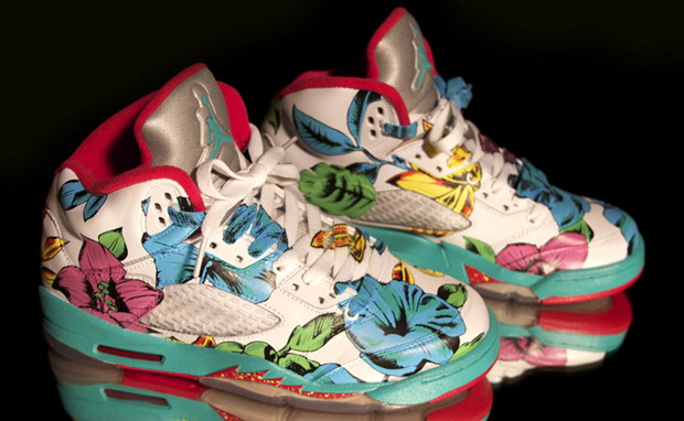 Air Jordan 5「Floral」 Custom 夏威夷风情鞋款