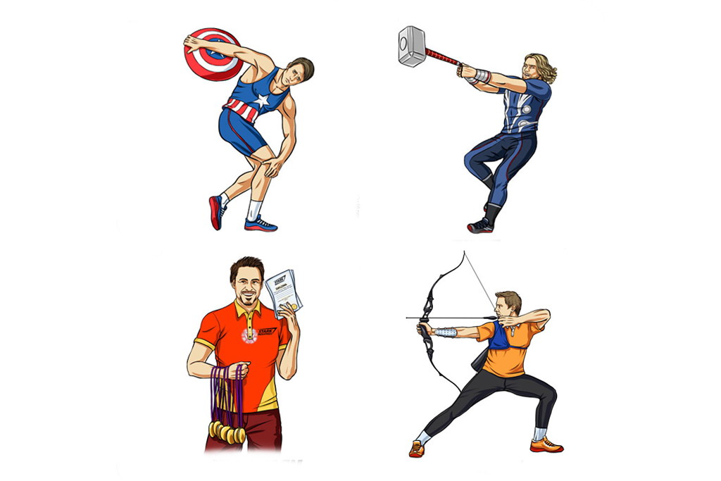 如果 《The Avengers 复仇者联盟》成员参加伦敦奥运 Olympics 将会是？