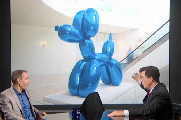 Jeff Koons 于 The Colbert Report 节目中亮相