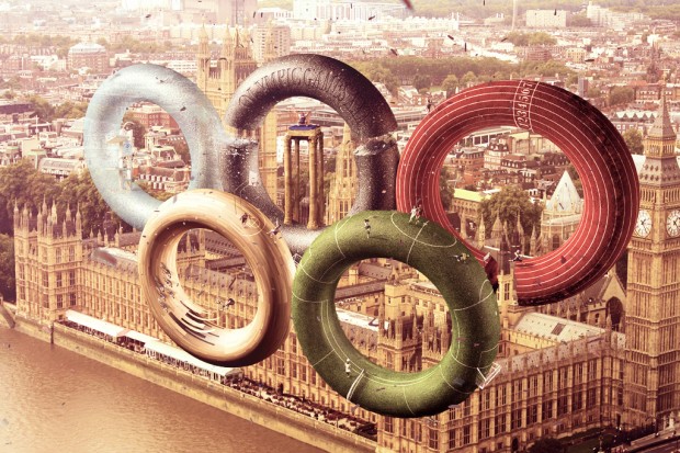 Leonardo Dentico 于 伦敦 2012 奥运五环上再重新设计