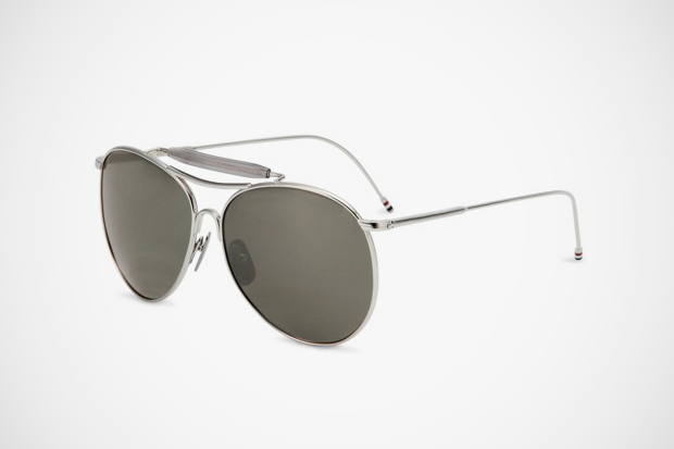 Thom Browne Shiny Silver 太阳眼镜