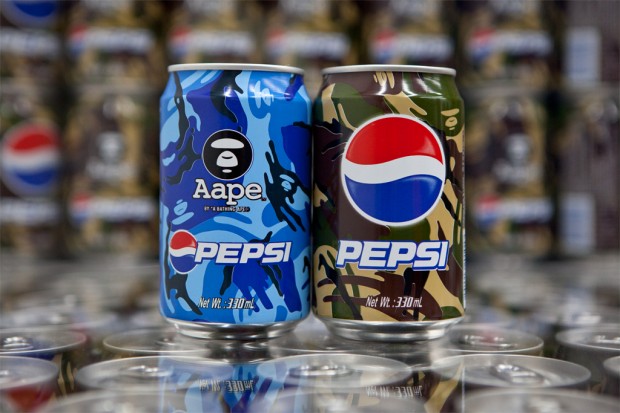 AAPE by A Bathing Ape × Pepsi 2012 “MOONFACE CAMO” 百事可乐限量迷彩纪念铝罐