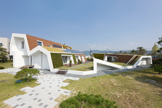 UNSANGDONG Architects 设计的 E+ Green Home 绿色建筑