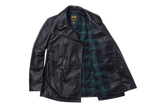 Supreme × Schott NYC 皮革海军外套 硬派登场